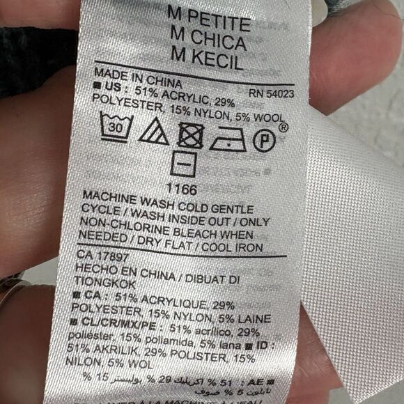 NWT Old Navy MP Petite Green Speckled Cable-Knit Popcorn Sweater Pullover - Picture 5 of 5